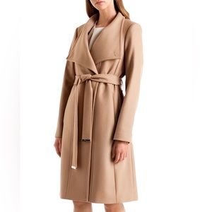 TED BAKER LONDON Lorili Long Button Detail Wrap Coat. Ted size 4.  US size 10